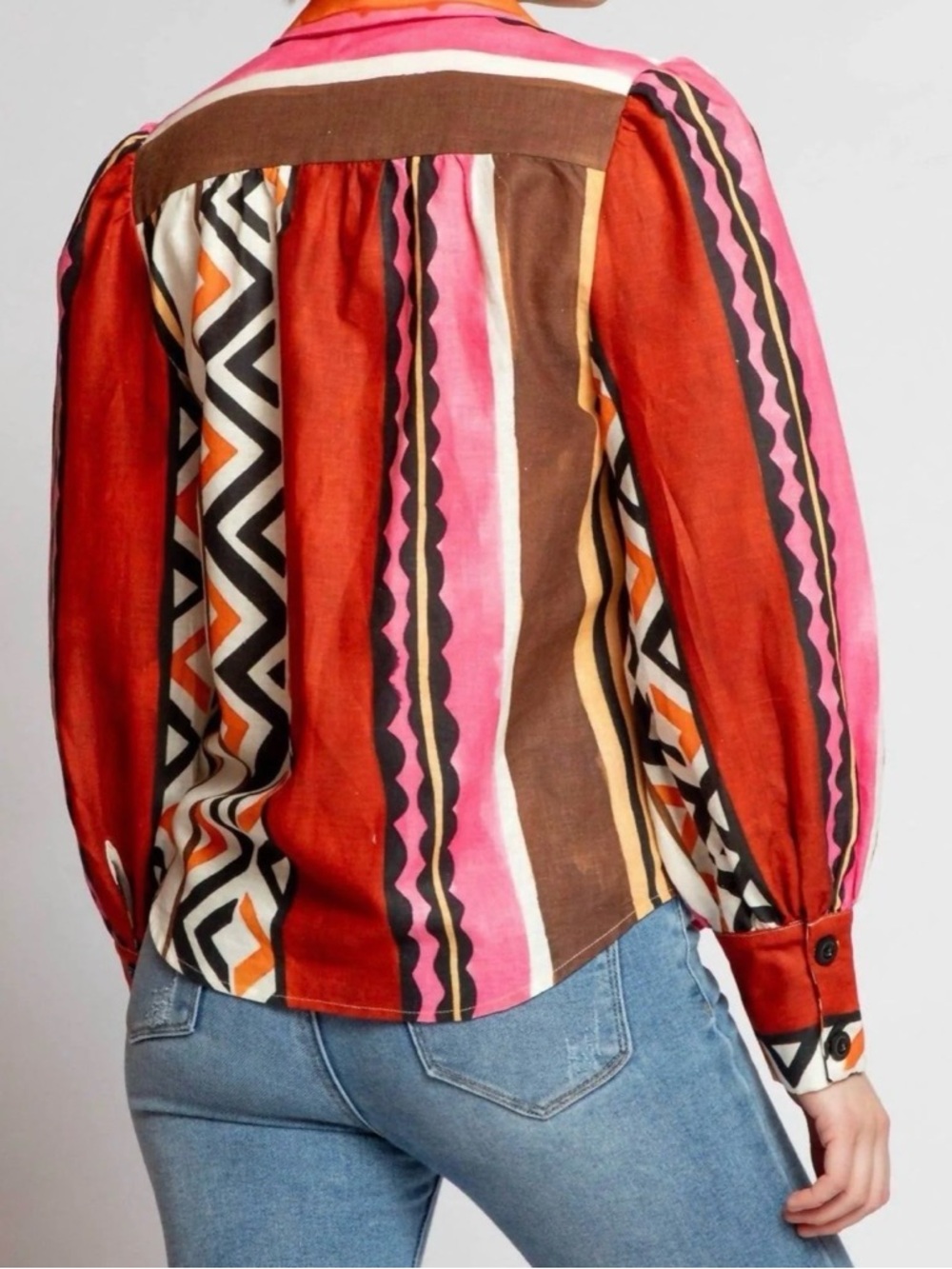Eva Franco Tulum Stripe blouse and Cypress pant set - Picture 3 of 7